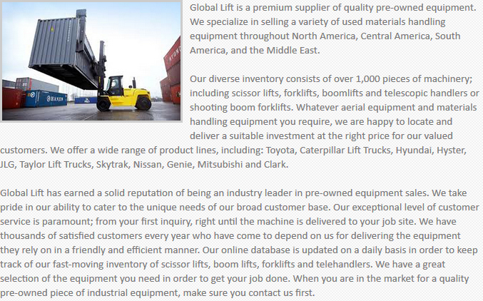 Global Lift Equipment Downey